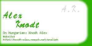 alex knodt business card